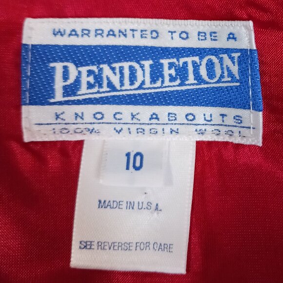 Vintage Pendleton Women's Plaid Wool Vest size 10 - Picture 5 of 8